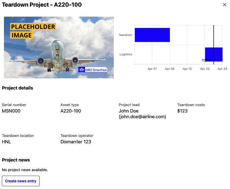 Detailed view of a Teardown project